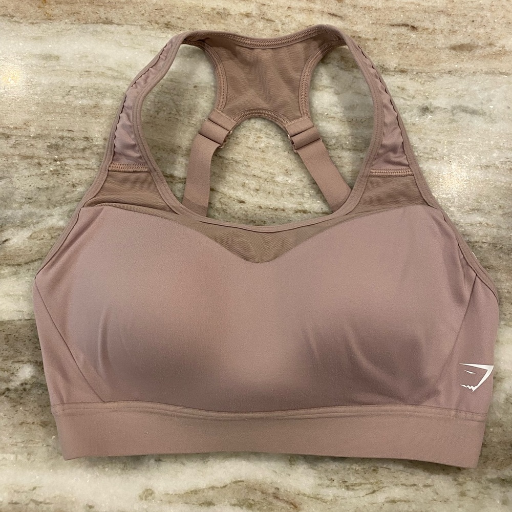 Gymshark Open Back Training Sports Bra - Taupe